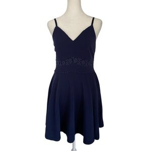 Papaya Y2K Navy Fit & Flare Mini Dress